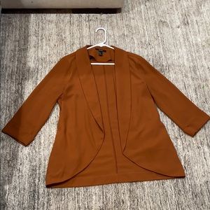 Dark orange loose blazer from forever21